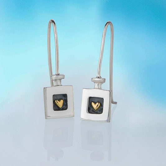 Heart of Gold Drop Earrings