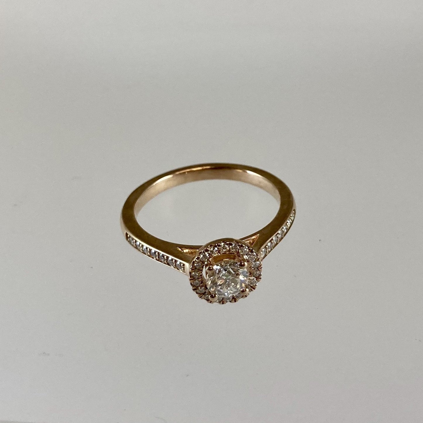 Rose Gold Halo Engagement Ring