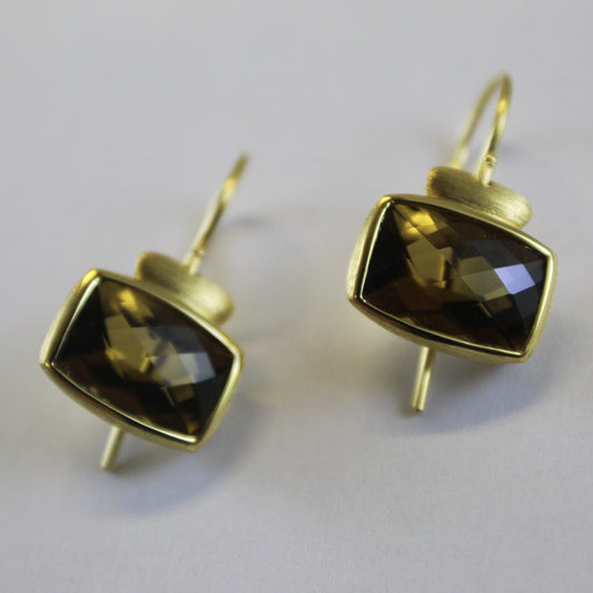 Whiskey Quartz Earrings
