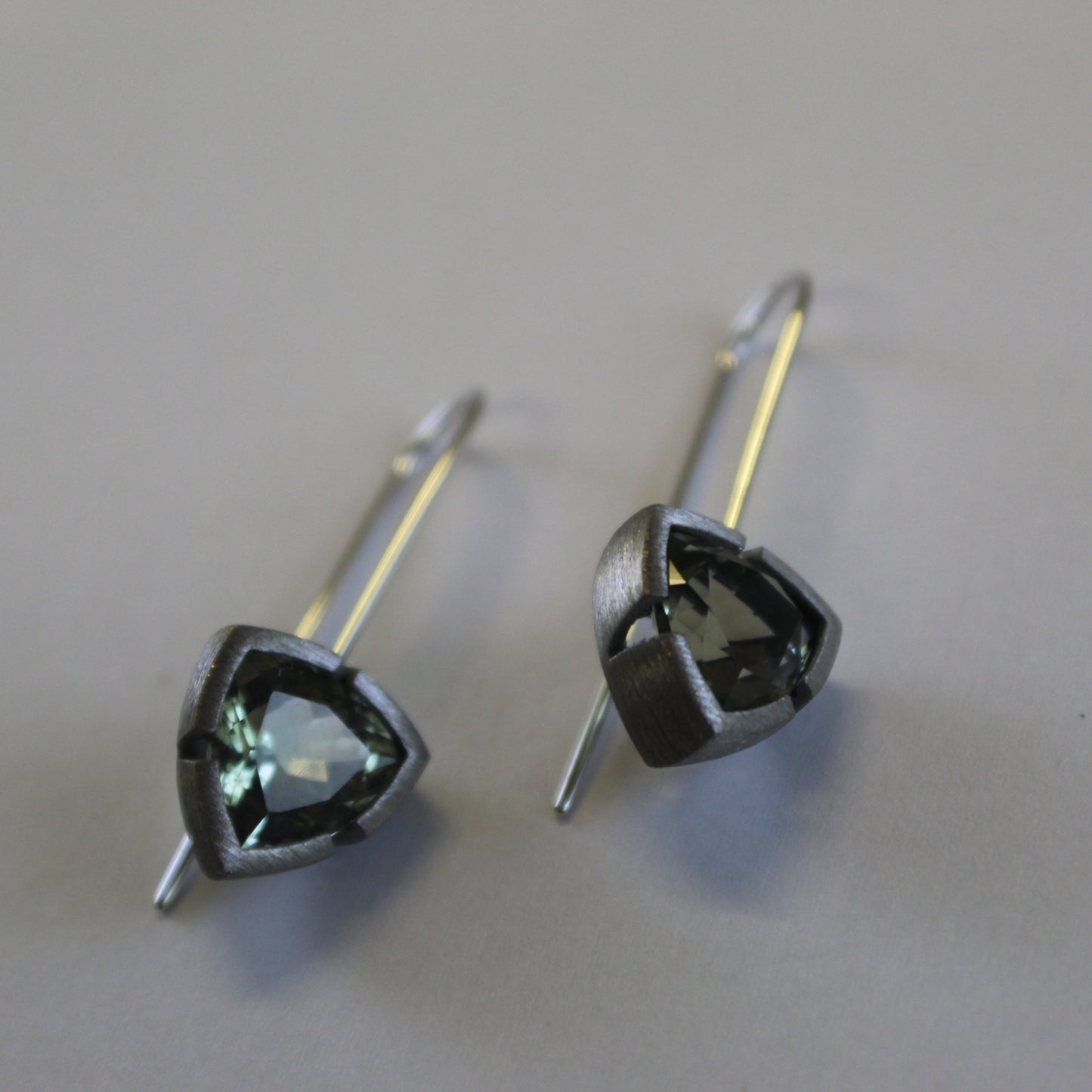 Green Amethyst Drop Earrings
