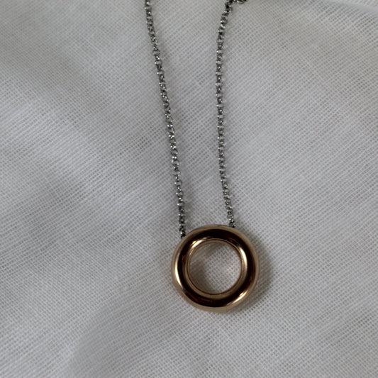 Rose Gold Hoop Pendant