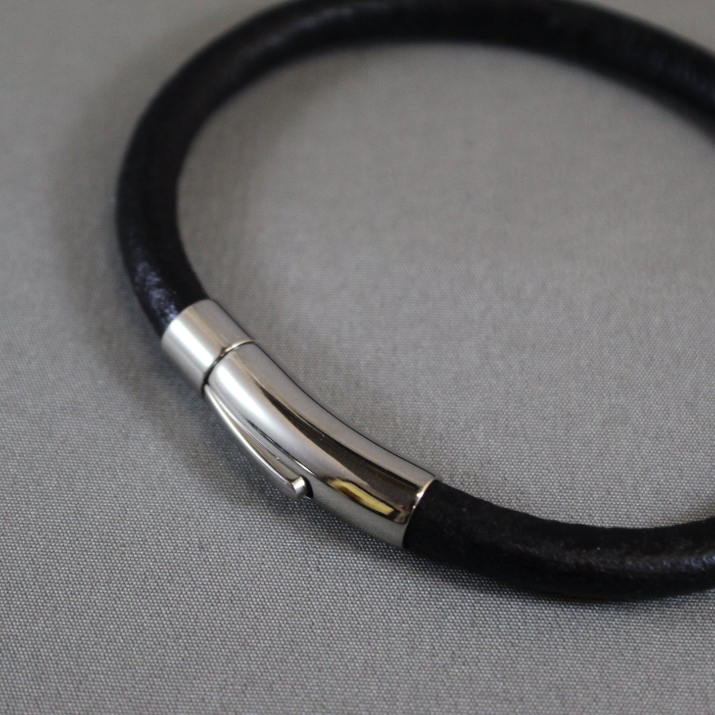 Black Leather Bracelet