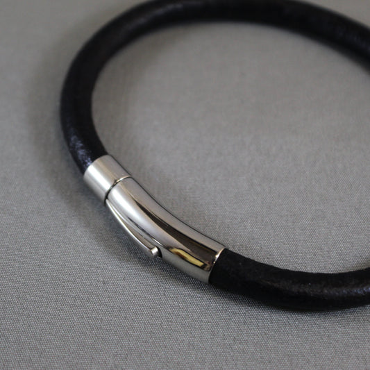 Black Leather Bracelet