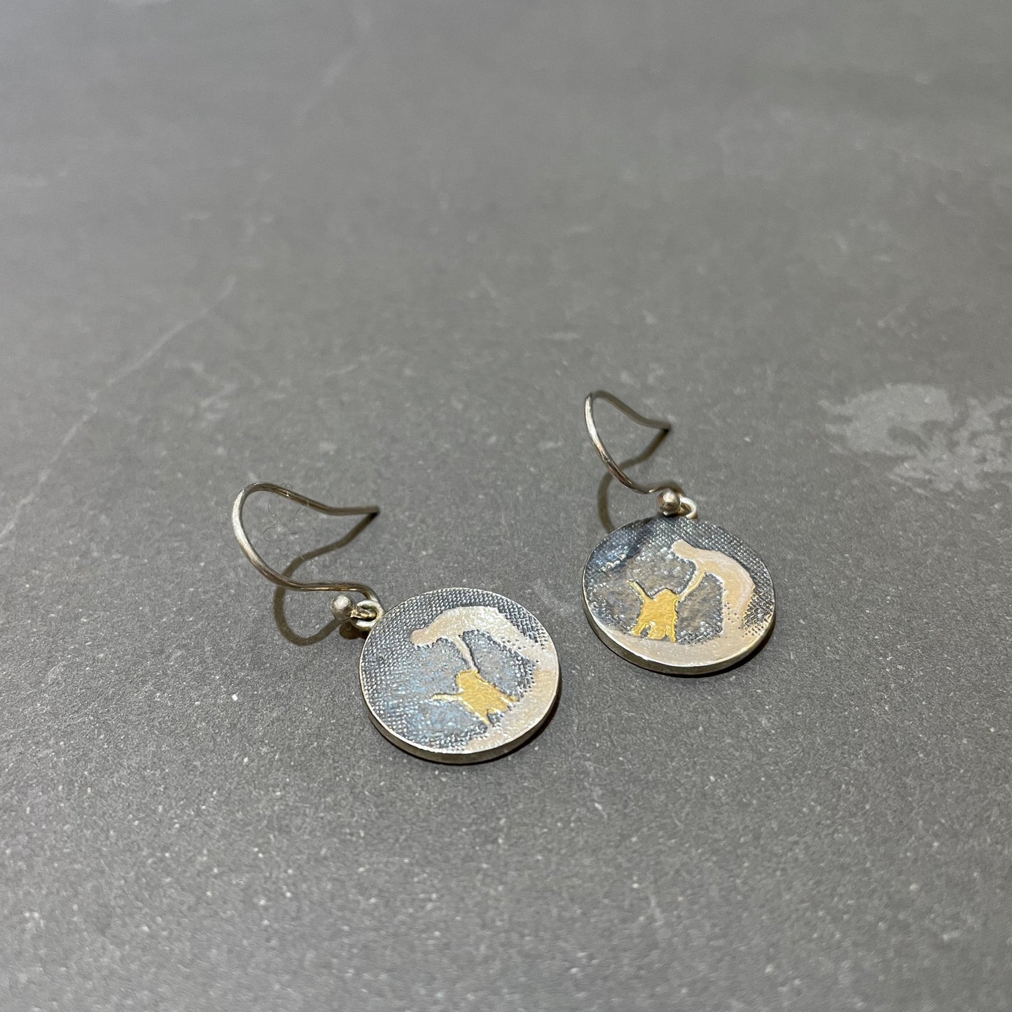 Mans Best Friend Round Drop Earrings