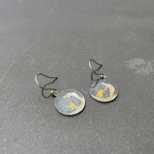 Mans Best Friend Round Drop Earrings