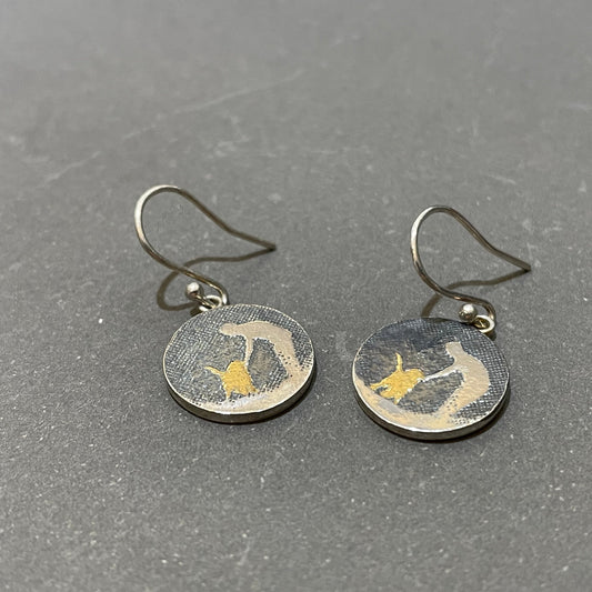 Mans Best Friend Round Drop Earrings