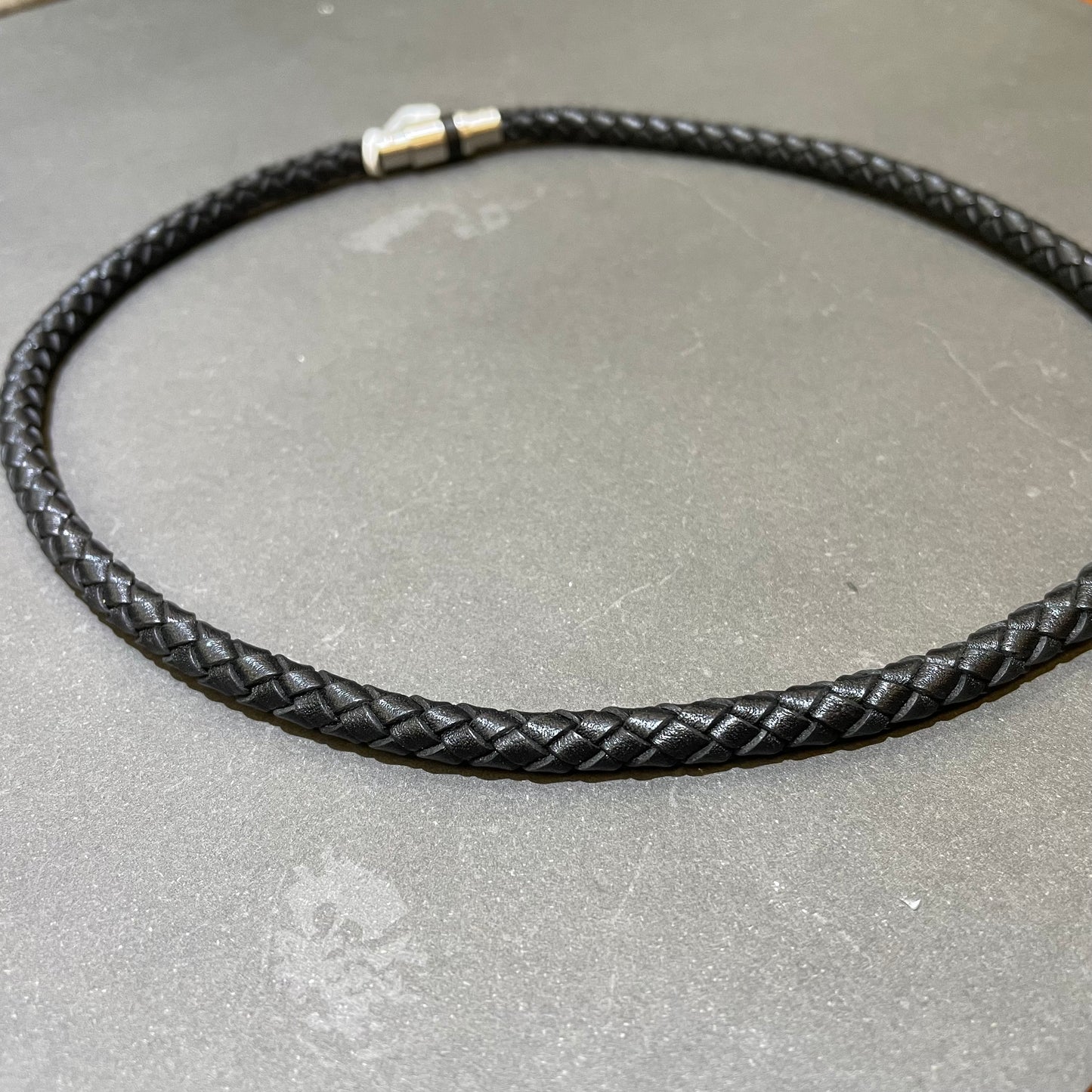 Black Leather Necklace