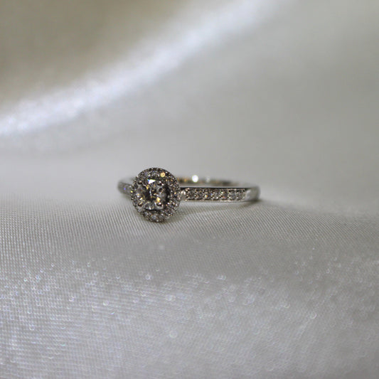 Brilliant Cut Halo Engagement Ring