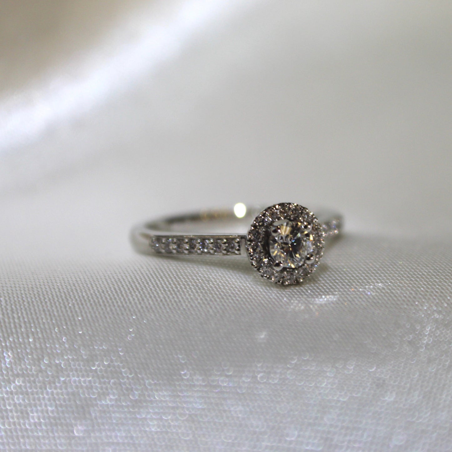 Brilliant Cut Halo Engagement Ring