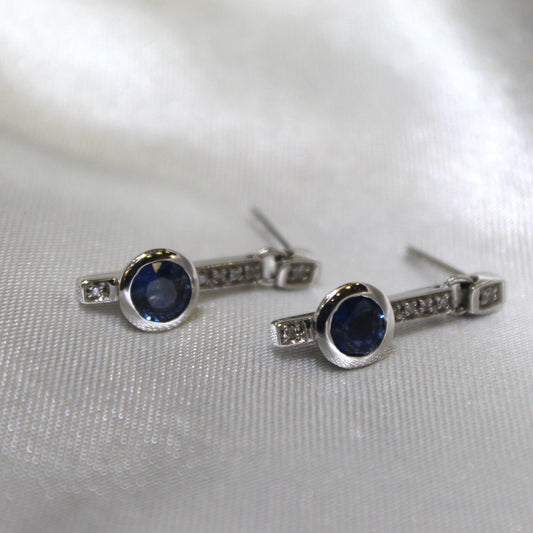 Sapphire Drop Earrings