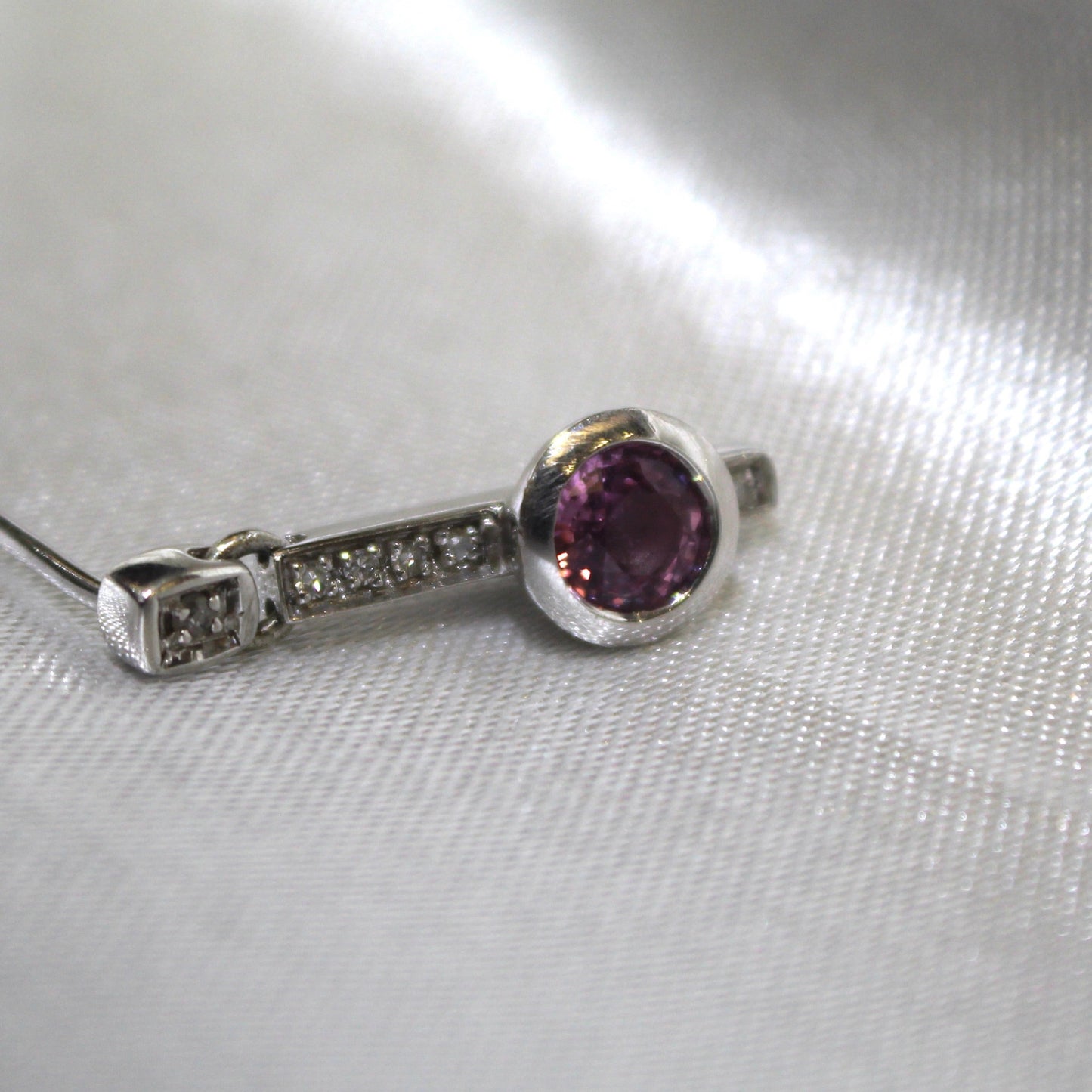 Pink Sapphire Drop Earrings