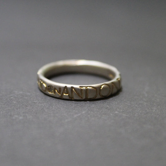 Narrow Diamond 'ON AND ON' Ring