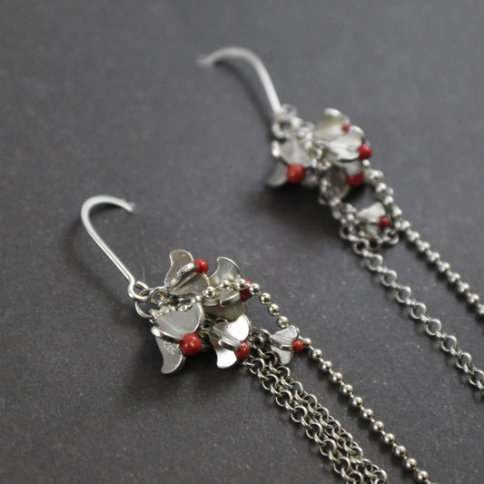 Coral Drop Earrings
