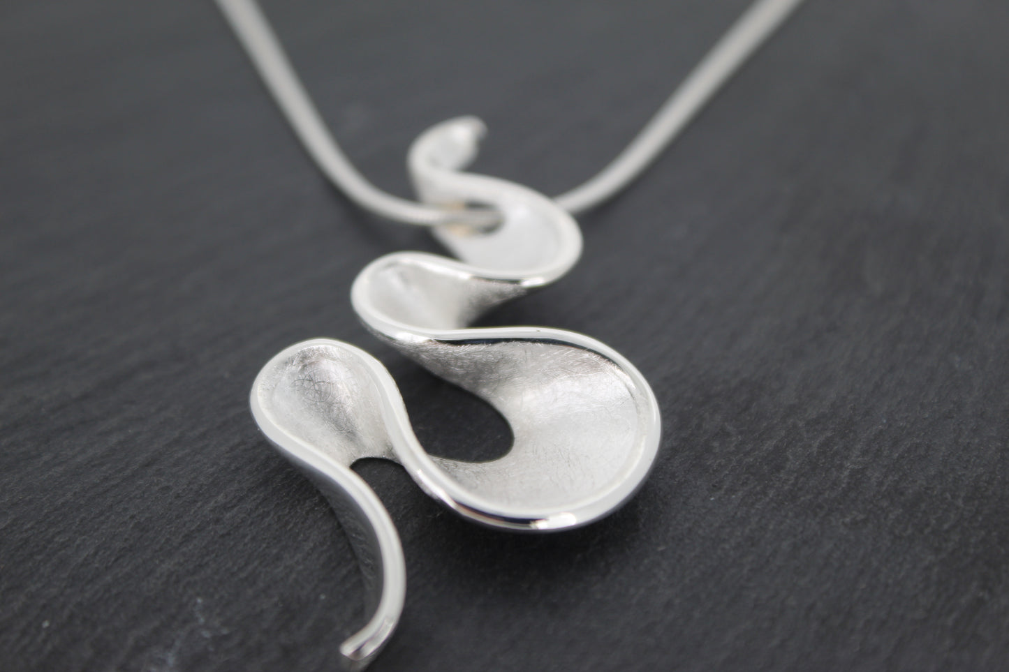 Sterling Silver Brush Finish Pendant