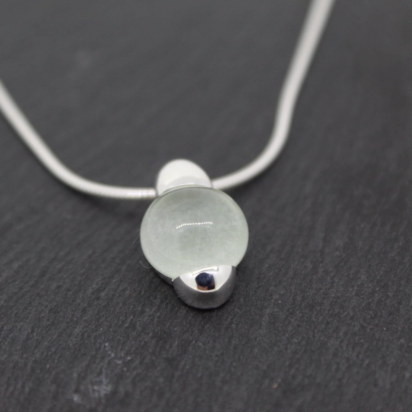 Sterling Silver Prasiolite Pendant