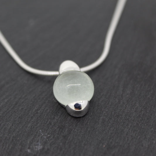 Sterling Silver Prasiolite Pendant