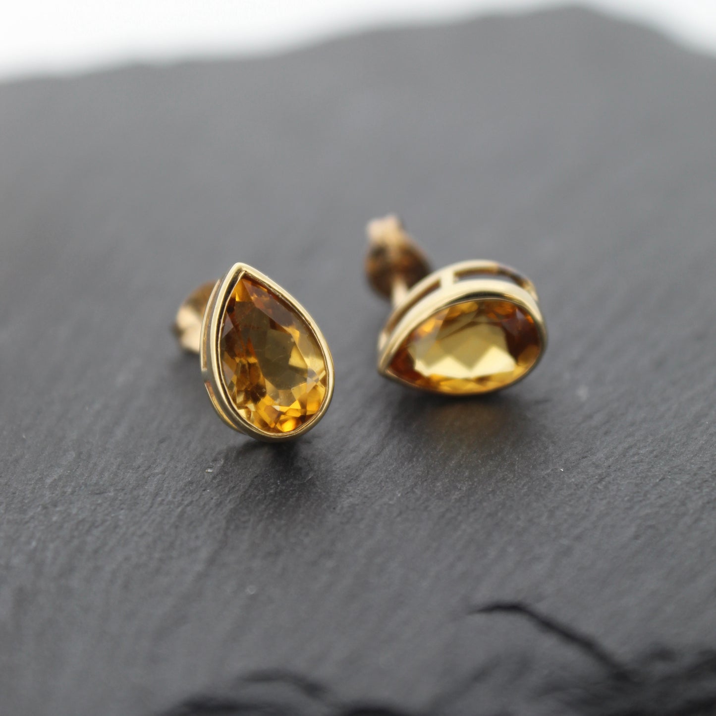 Citrine Stud Earrings