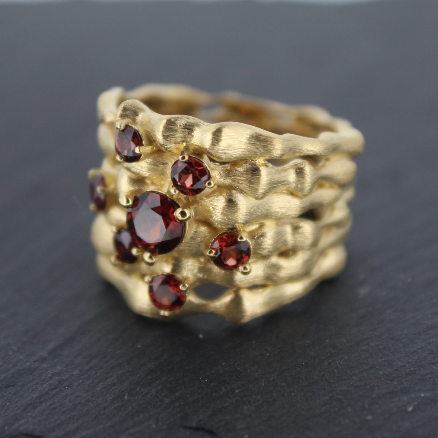 Garnet Crown Ring
