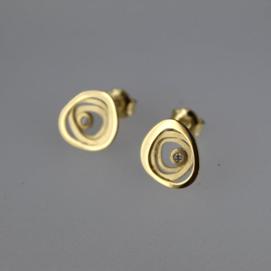 Gold Diamond Earrings