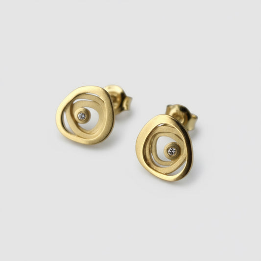 Gold Diamond Earrings