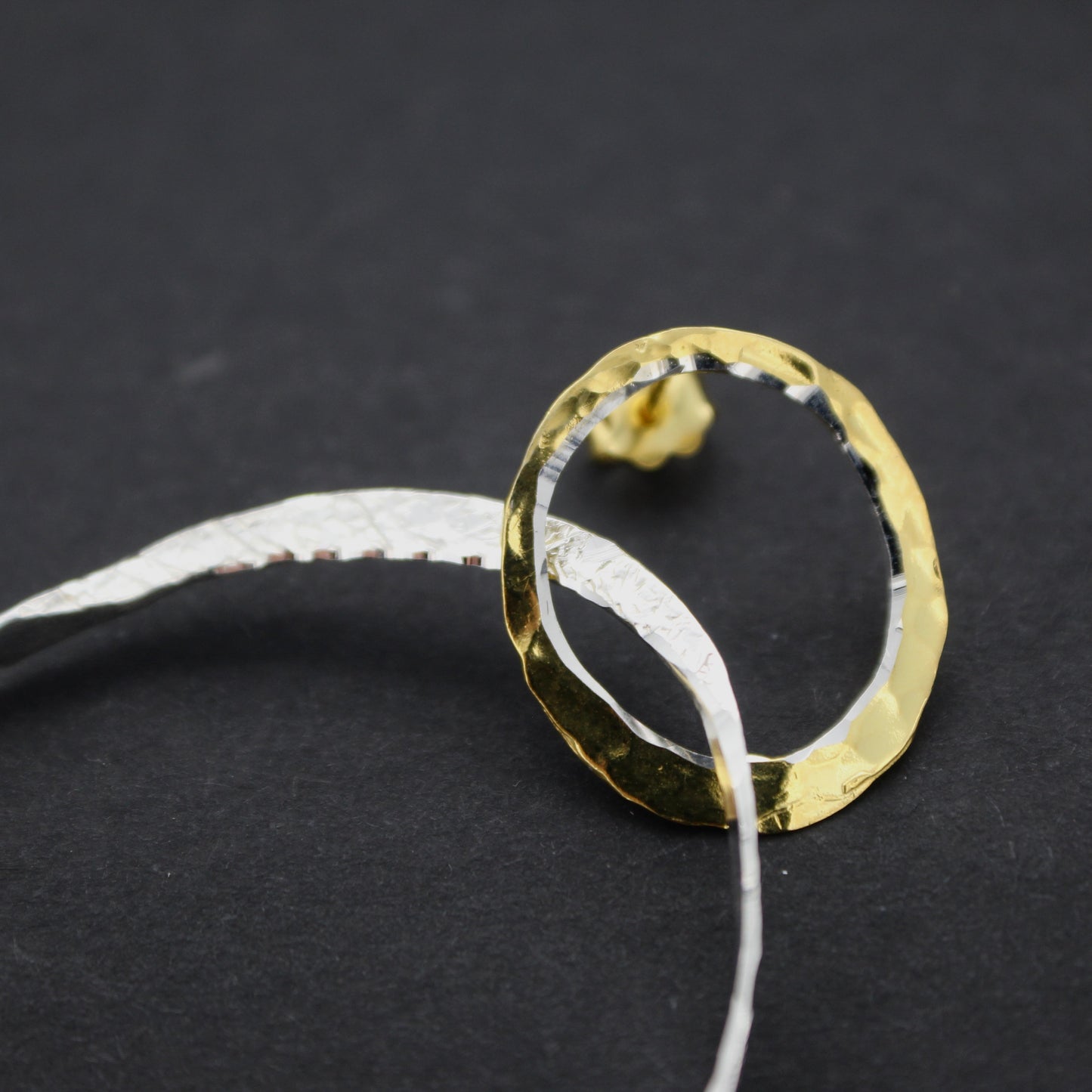 Hammered Hoop Earrings