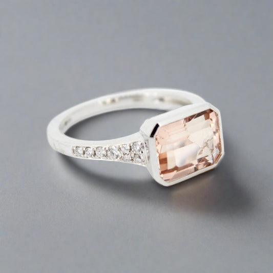 Morganite White Gold Ring