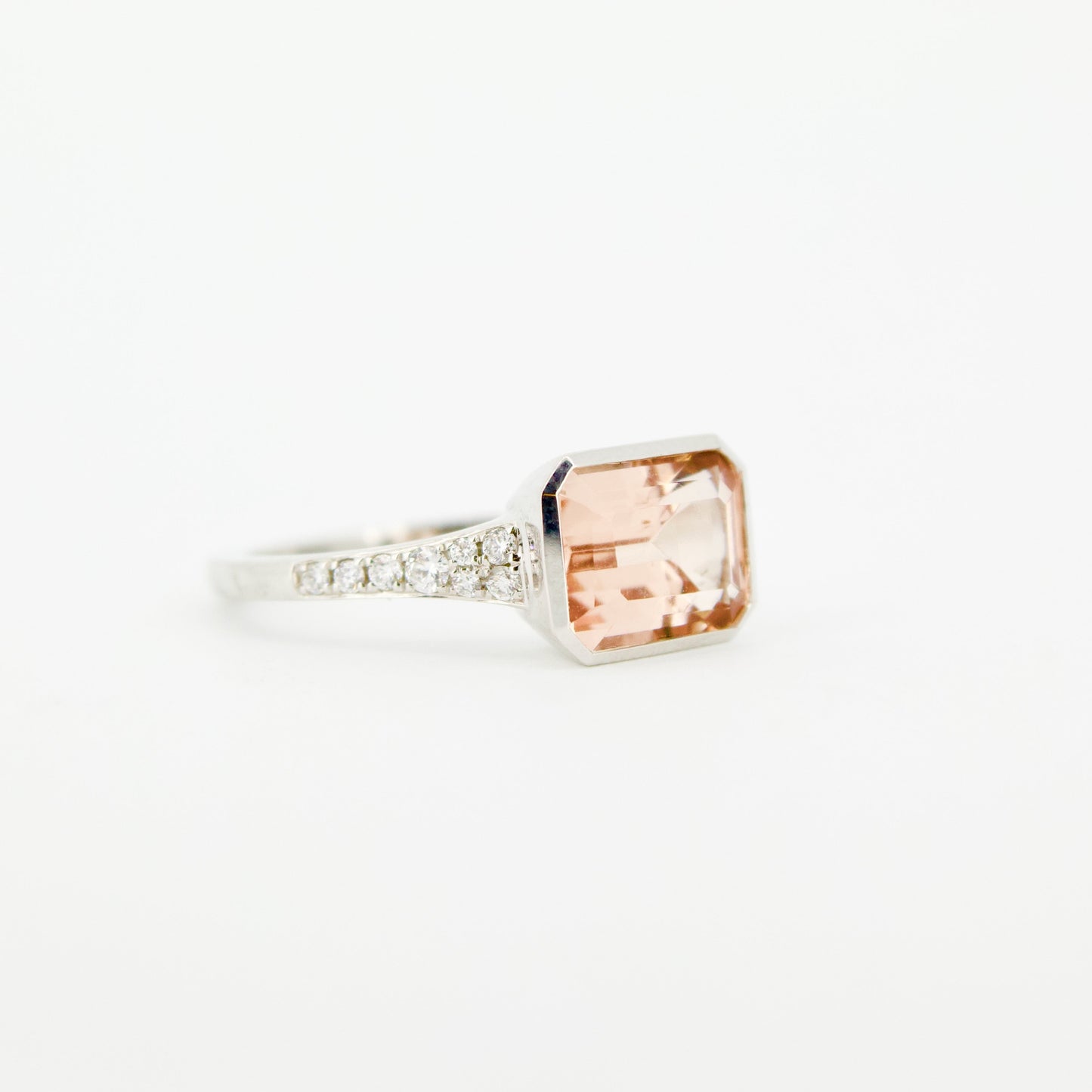 Morganite White Gold Ring