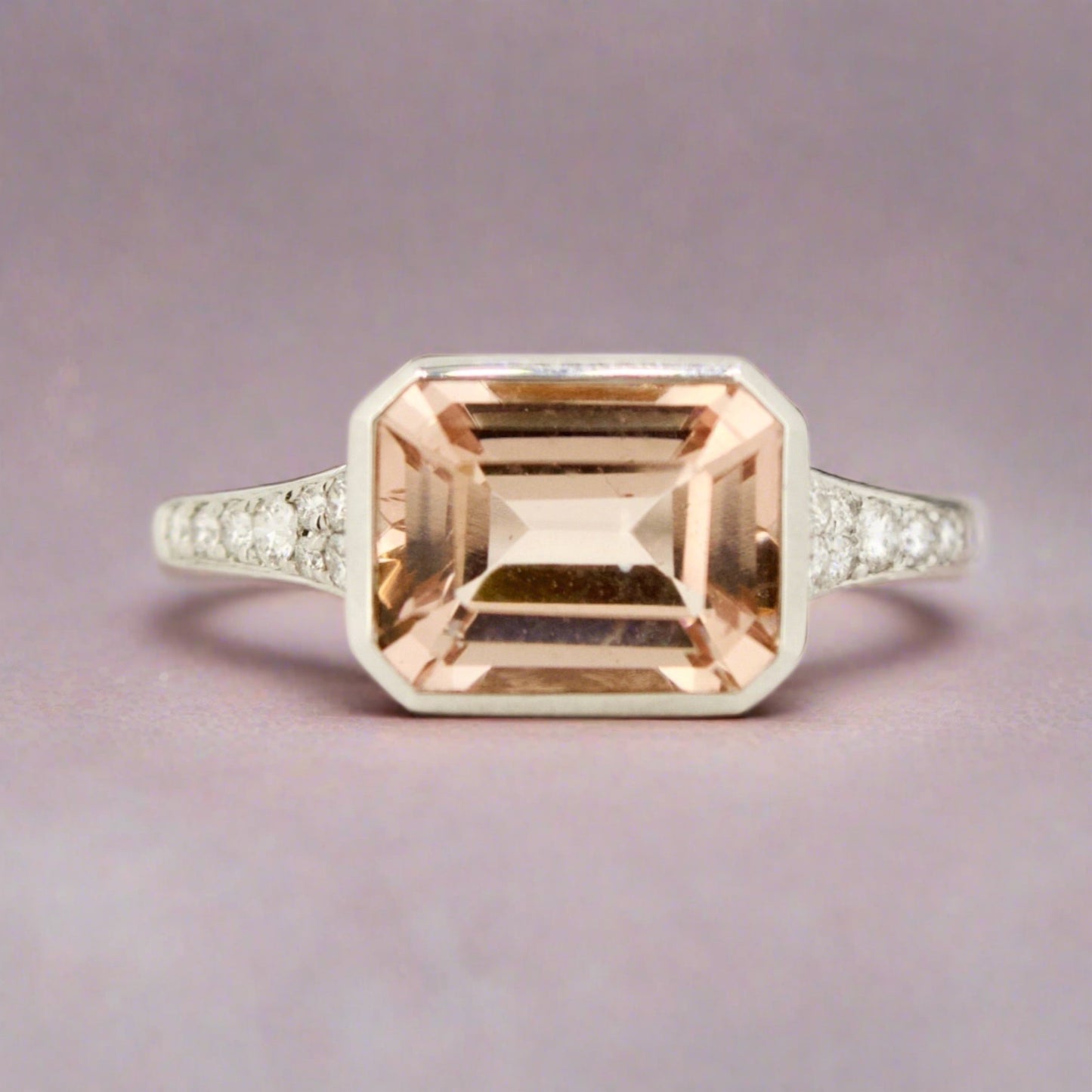 Morganite White Gold Ring