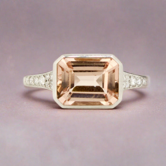 Morganite White Gold Ring