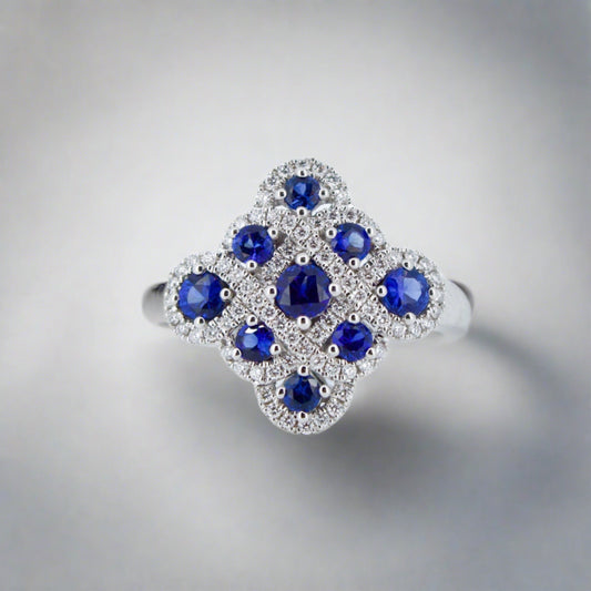 White Gold Sapphire Ring
