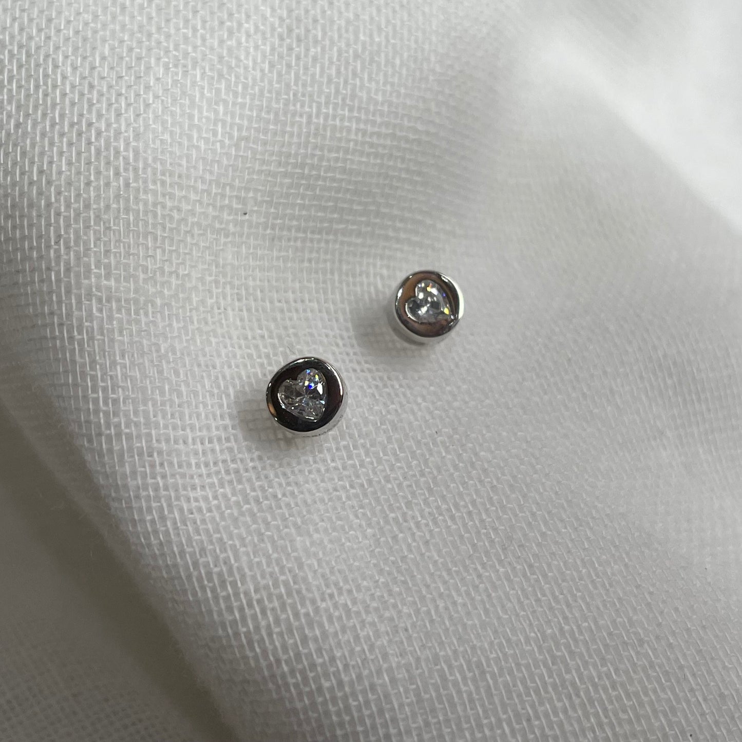 Heart CZ Studs
