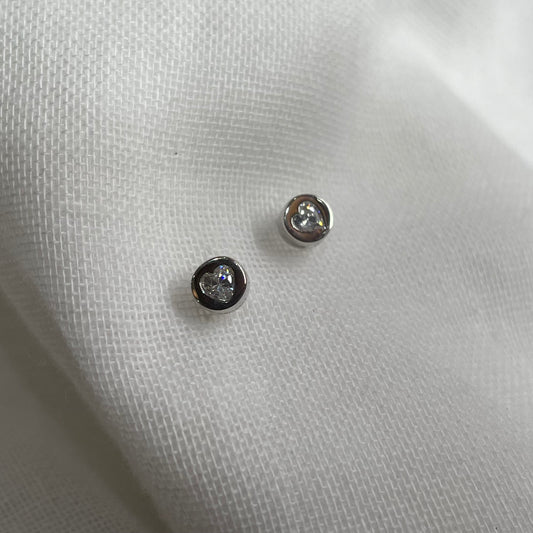Heart CZ Studs