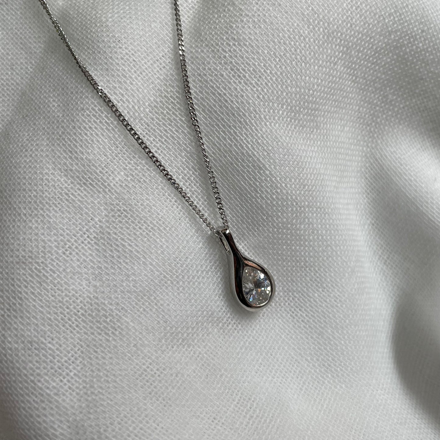 Tear Drop Pendant Necklace