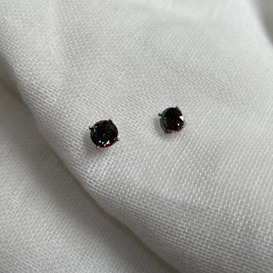 5mm Round Mystic Quartz Studs