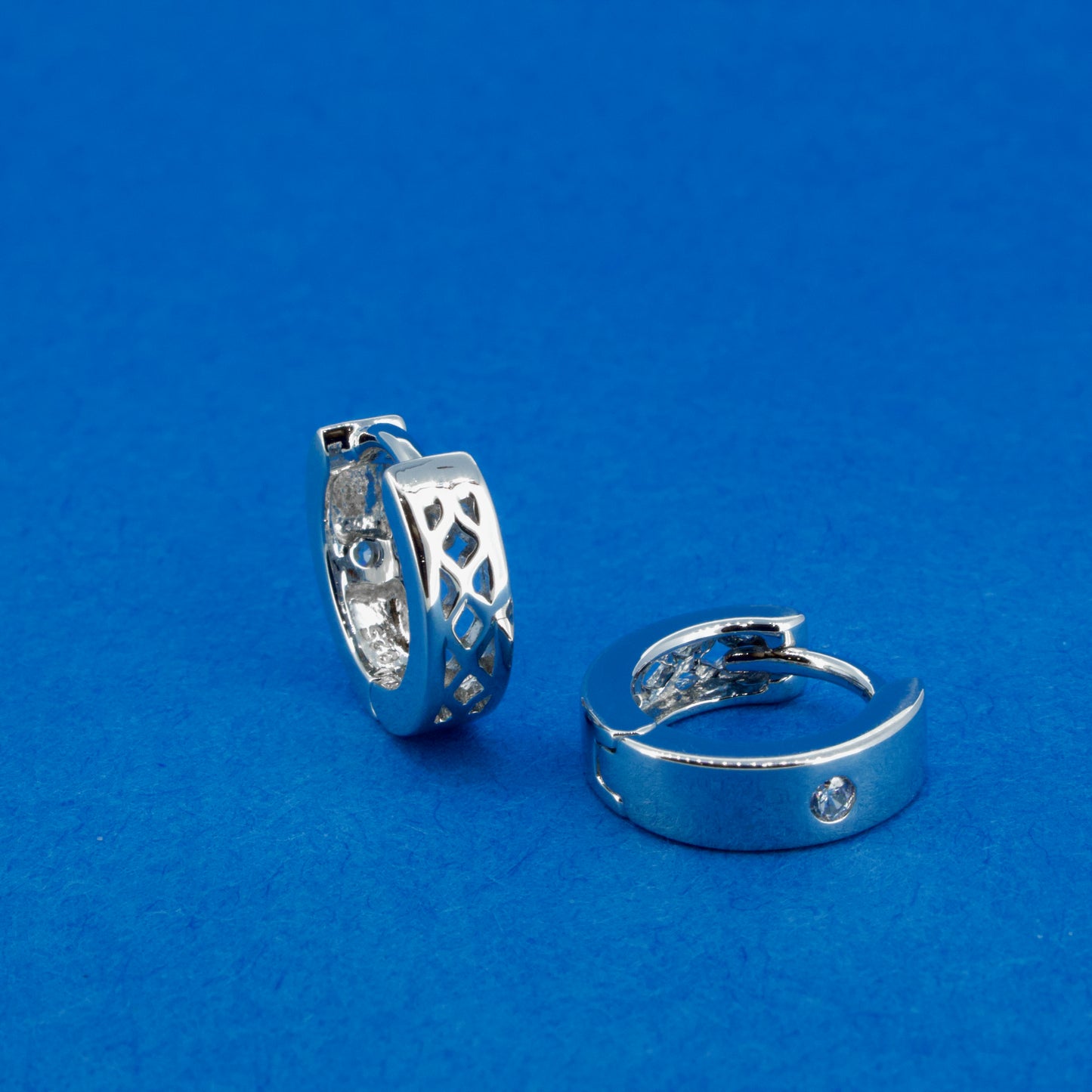 Silver CZ Hoops