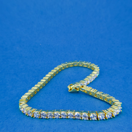 Gold Plated Fine Tennis Bracelet
