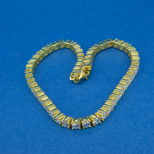 Gold Plated Fine Tennis Bracelet