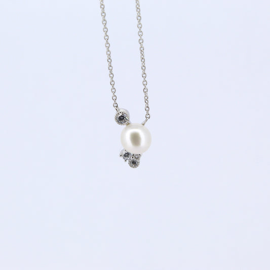 Pearl and CZ Pendant