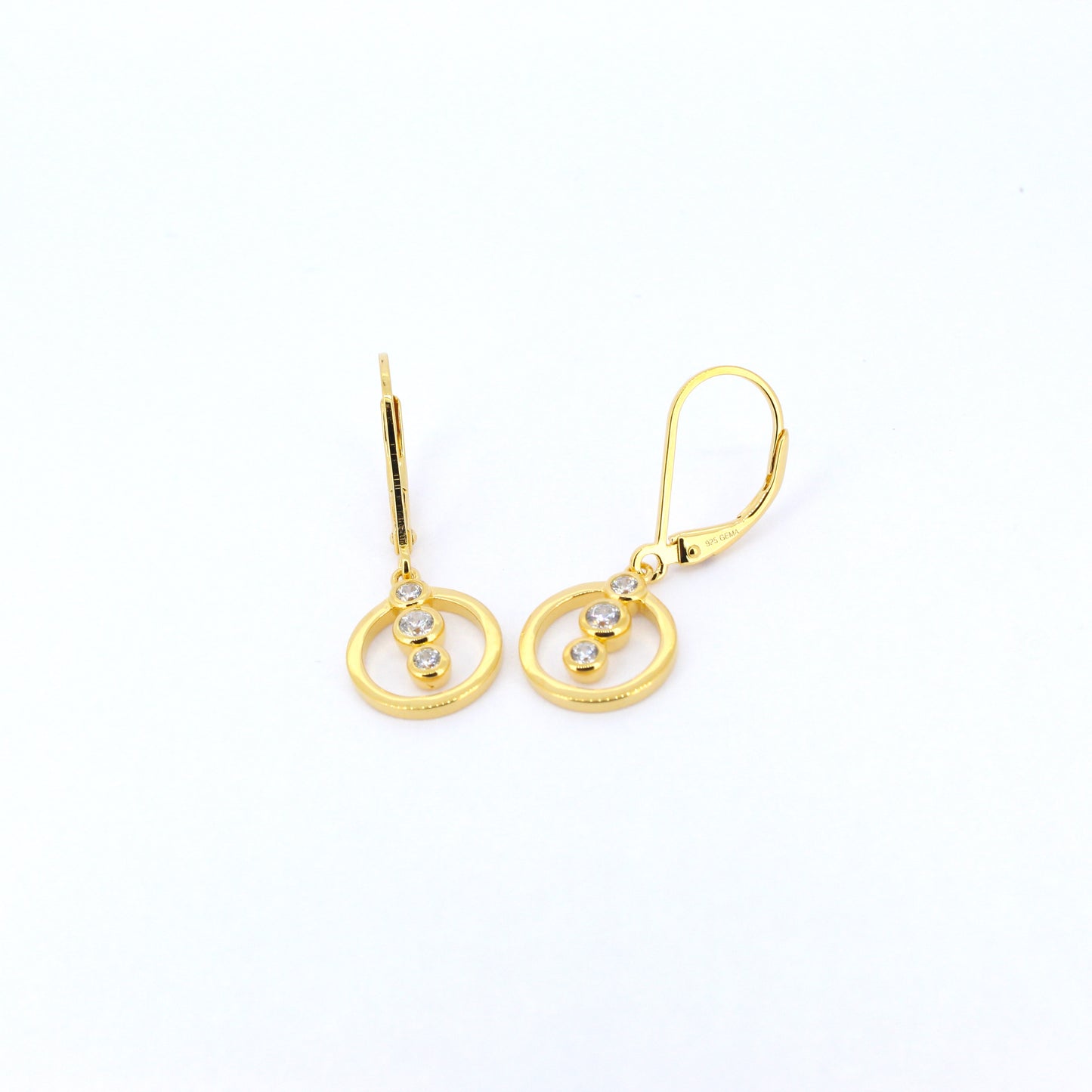Gold Vermeil CZ Hoops
