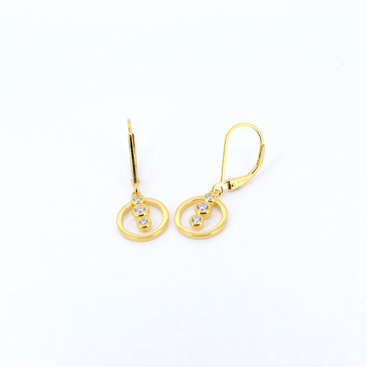 Gold Vermeil CZ Hoops