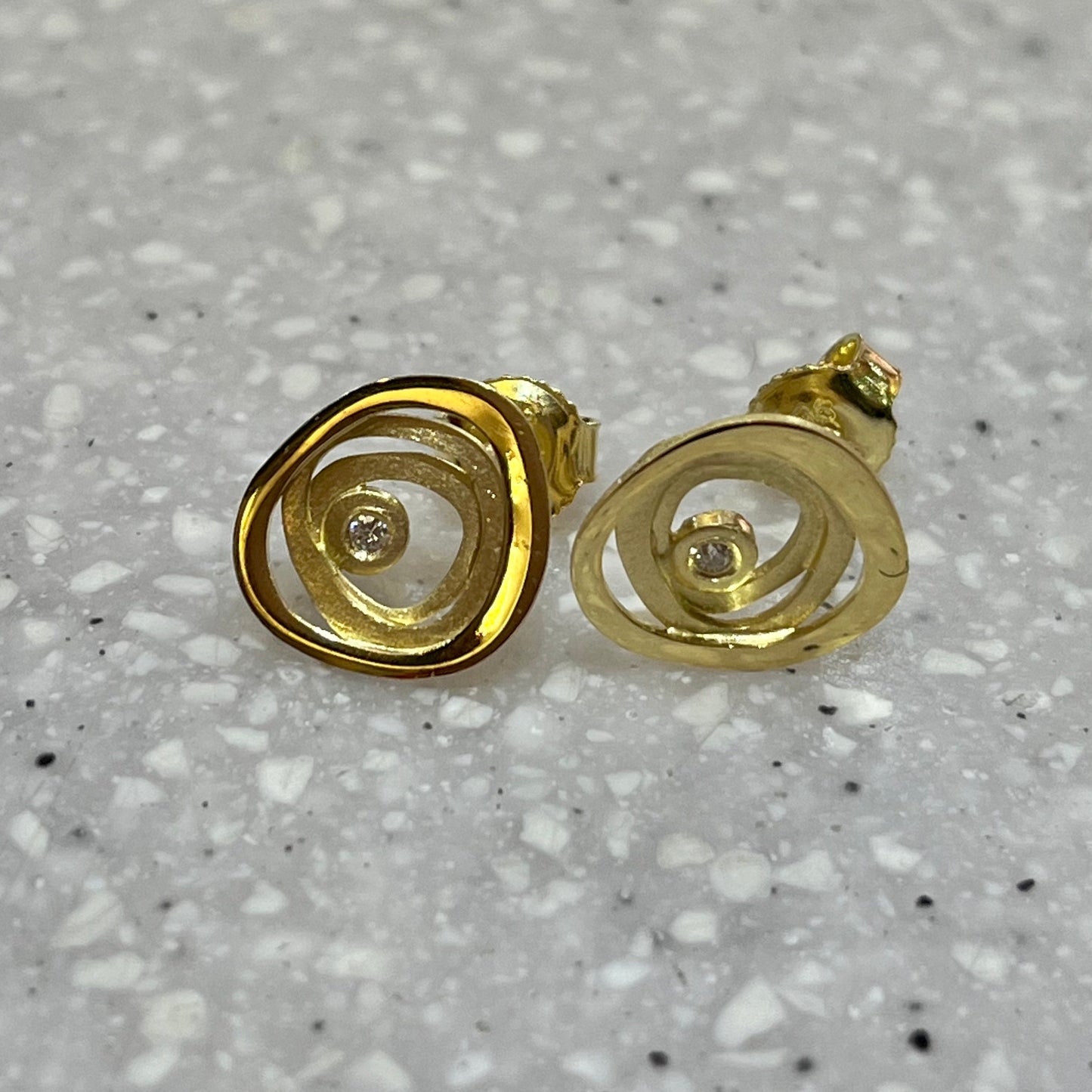 Gold Diamond Earrings
