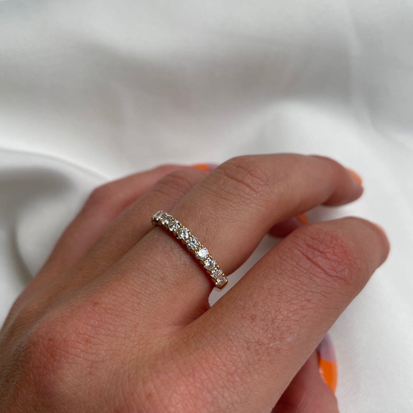 18ct Gold Diamond Band