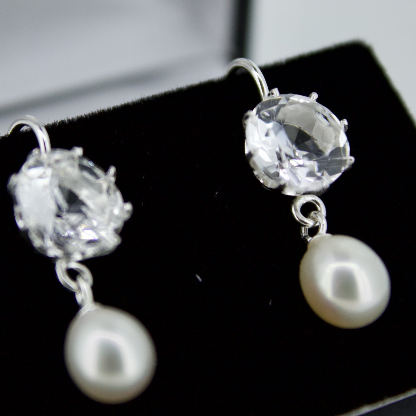 'Milady' Silver Drop Earrings