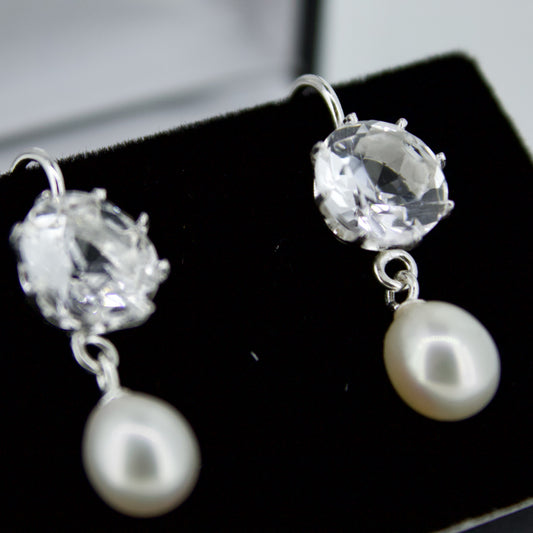 'Milady' Silver Drop Earrings