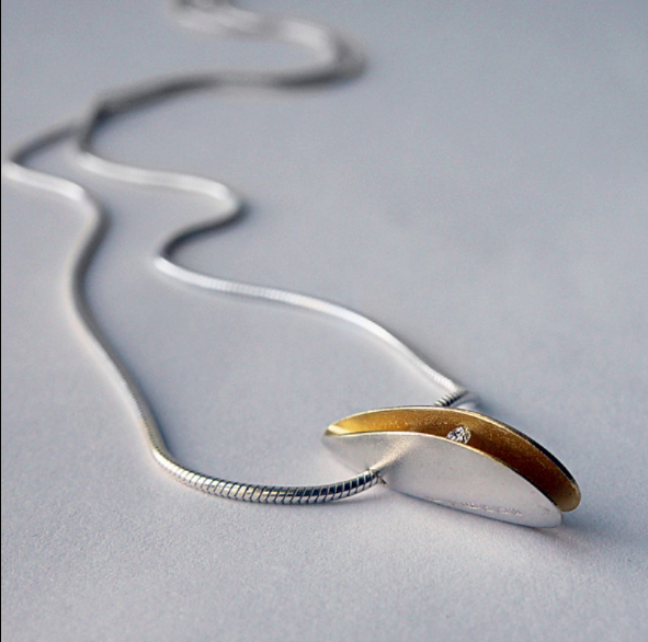Diamond Shell Pendant Small