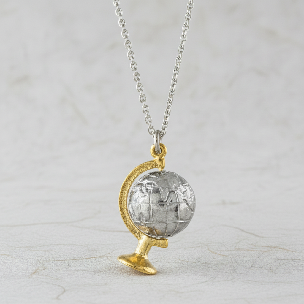 Spinning Globe Necklace