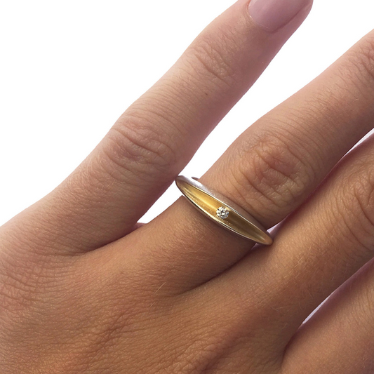 Partially Split Silver Shell Ring