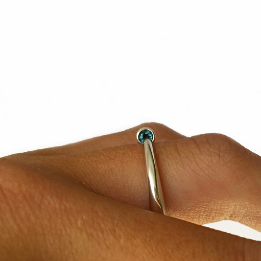 Blue Topaz Wiggle Ring