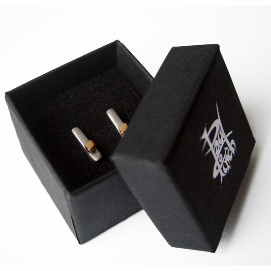 Silver 18ct Ingot Earrings