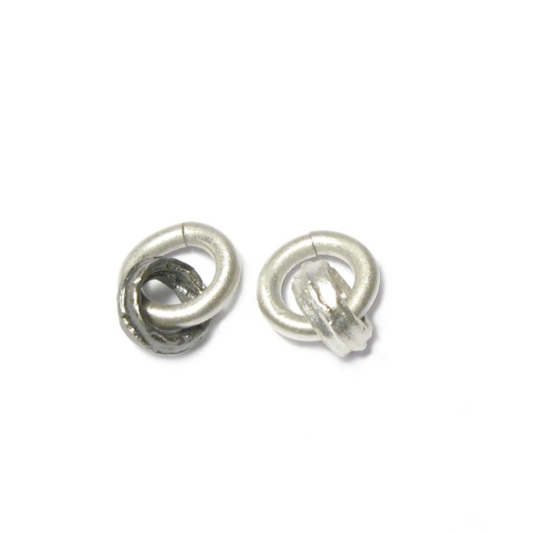 Silver Small Round 'Strata' Charm